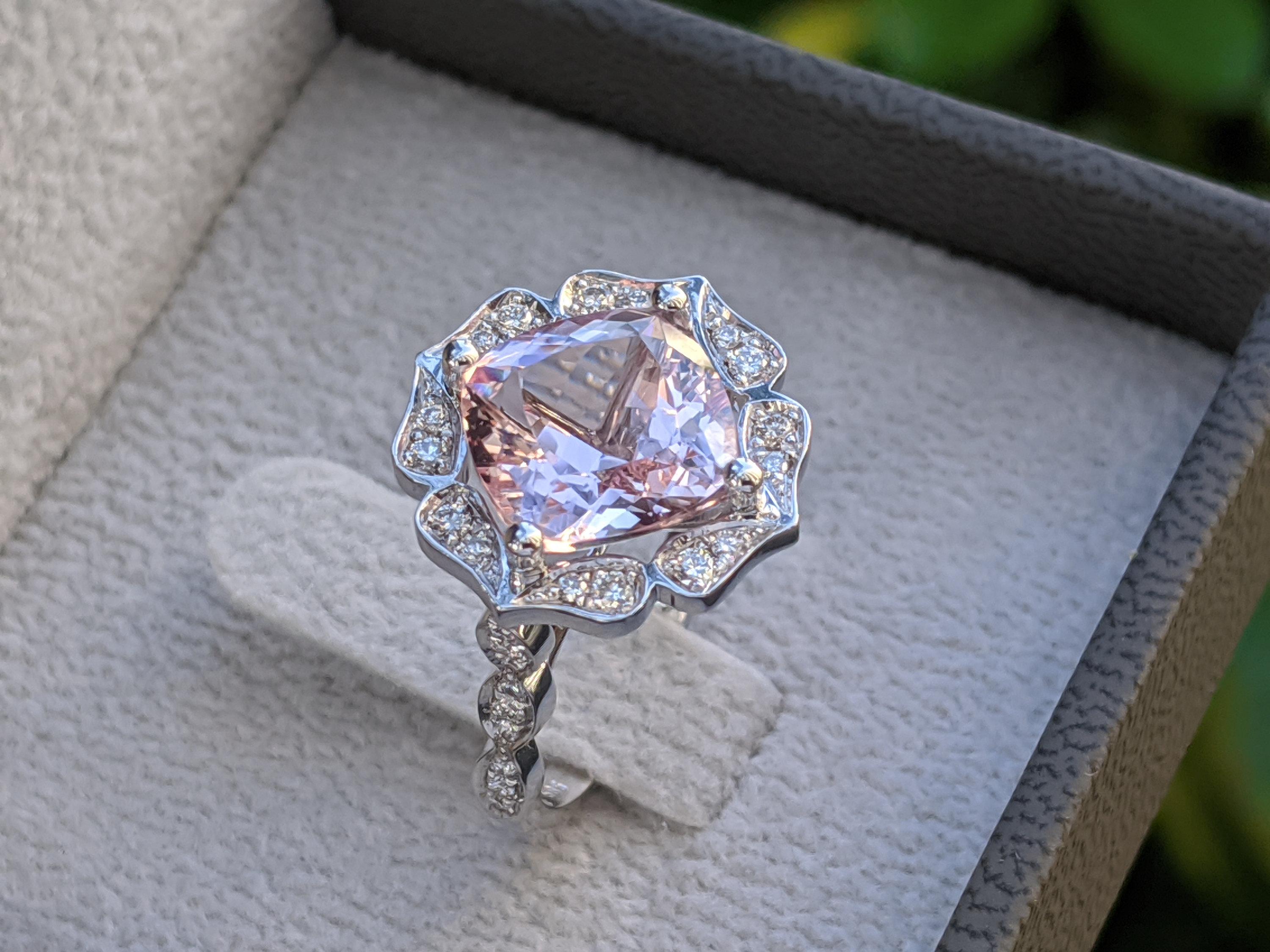 morganite engagement ring white gold