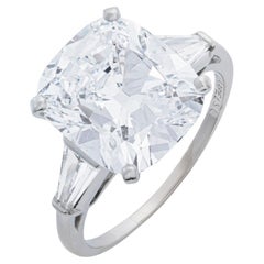 4 Carat Cushion Statement Brilliant White / D color VVS  Diamond Ring