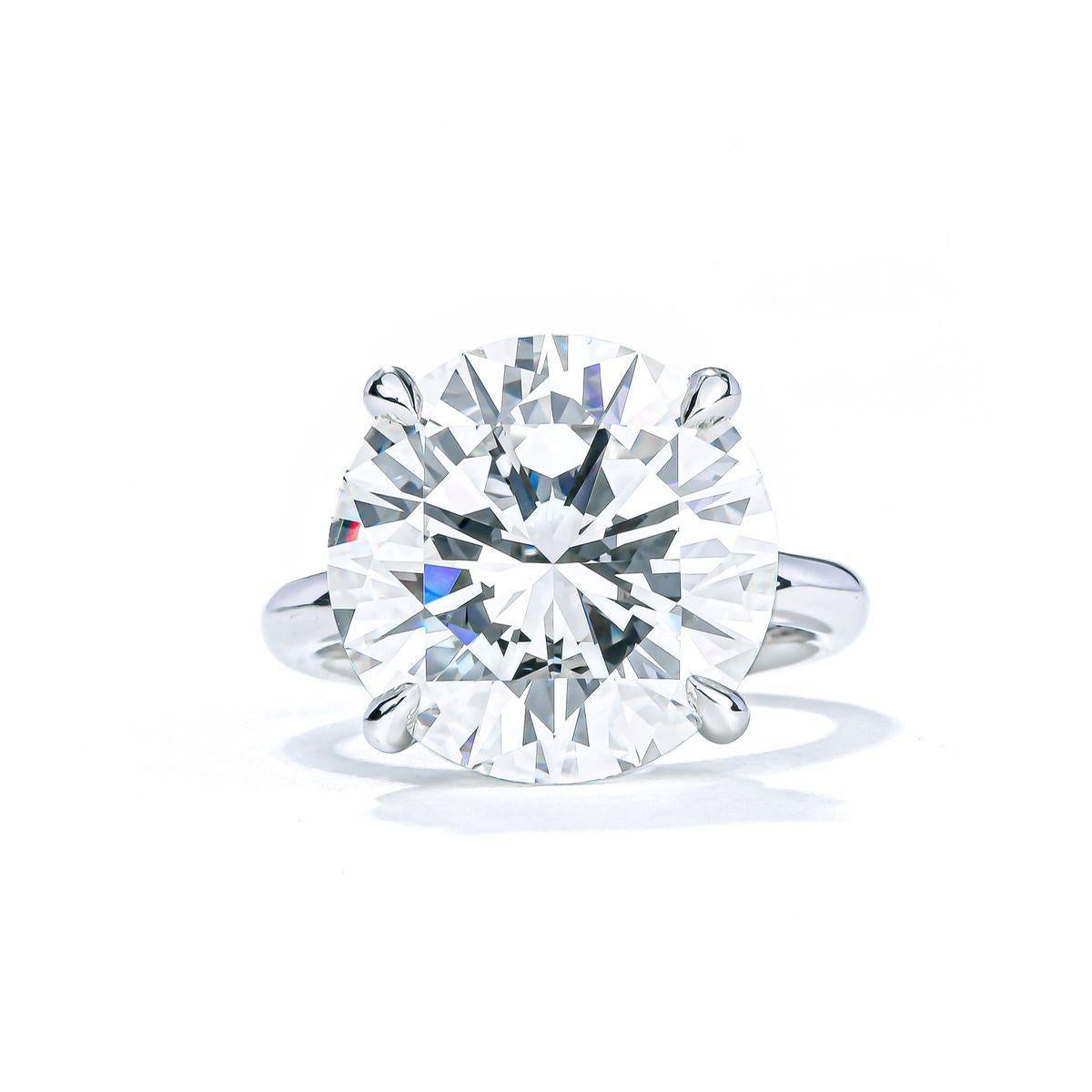 Bague en diamant rond brillant de 4 carats D Flawless Type IIA  Un chef-d'œuvre de pureté en vente 3