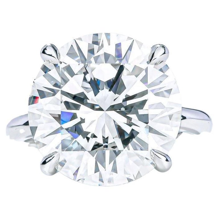 4-Carat D Flawless Type IIA Round Brilliant Diamond Ring A