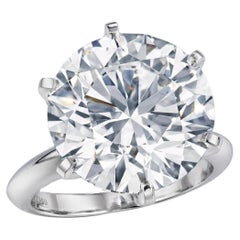 Anillo de Diamante Brillante Redondo de 4 Quilates D VVS Tipo IIA  Una obra maestra de pureza