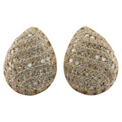 4-Karat-Diamant-Cluster-Ohrringe in Birnenform