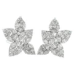 4 Karat Diamant-Cluster-Ohrstecker