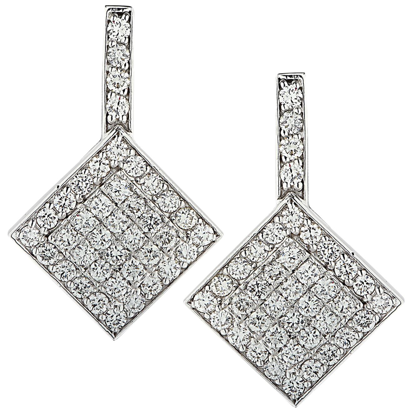 4 Carat Diamond Dangle Earrings