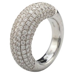 4 Carat Diamond Dome Ring in 14k White Gold