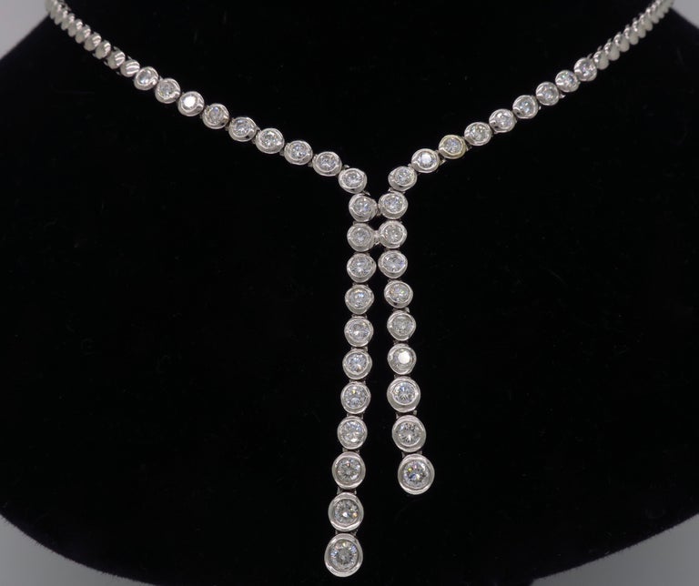 4 Carat Diamond Drop Necklace at 1stDibs