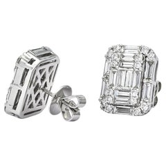 4 Carat Diamond Earrings