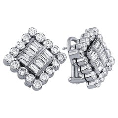 4 Carat Diamond Earrings in 18k Gold