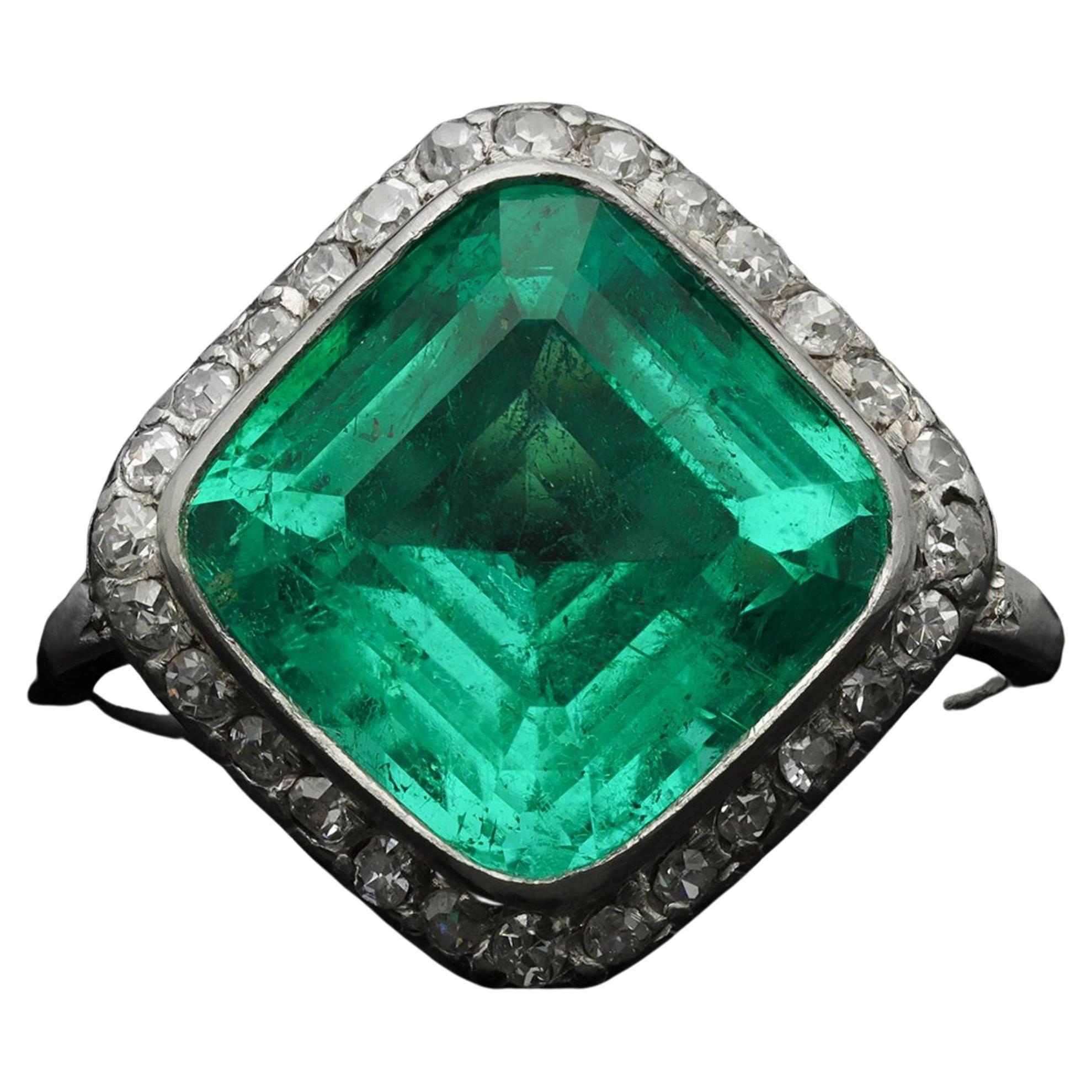 Saphir Naturel Vert-Bleuté 17,24 Ct Taille Émeraude - Certifié GIR - Excellente Qualité - Neuf Sans Emballage