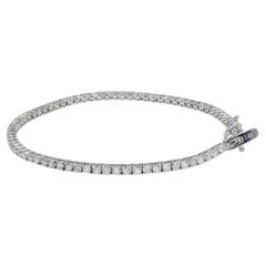 4 Carat Diamond Round Brilliant Tennis Bracelet in 14k White Gold