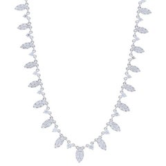4 carat diamond Sequera Necklace in 14K white gold