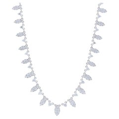 4 carat diamond Sequera Necklace in 14K white gold
