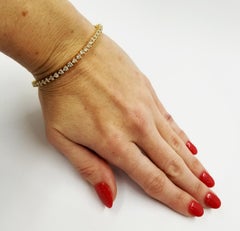 4 Carat Diamond Tennis Bracelet in 14 Karat Yellow Gold