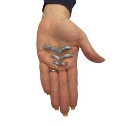4 Carat Diamond Wing Brooch Pin Set