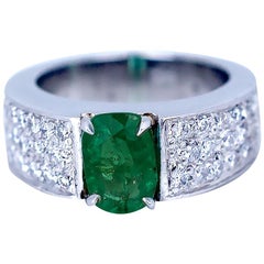 4 Carat Emerald and Diamond Ring