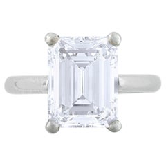 4 Carat Emerald-cut Statement FL/IF 14K White Gold Precision-Cut Radiance