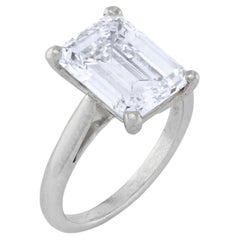 4 Carat Emerald-cut Statement FL/IF 14K White Gold Precision-Cut Radiance