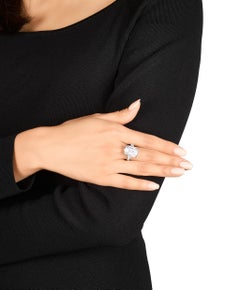 4 Carat Emerald-cut Statement / I color SI 14K White Gold Quiet Power