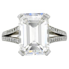 4 Carat Emerald-cut Statement SI 14K White Gold Everyday Royalty
