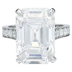 4 Carat Emerald-cut Statement Type IIa FL/IF 14K White Gold