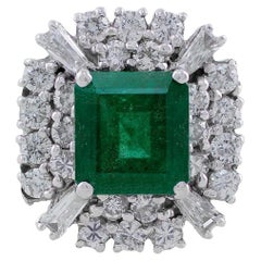 4 Karat Smaragd-Diamant-Ring
