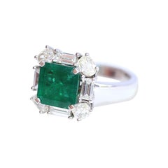 4 Carat Emerald Diamonds Italian Ring Enrico Rici, 1997