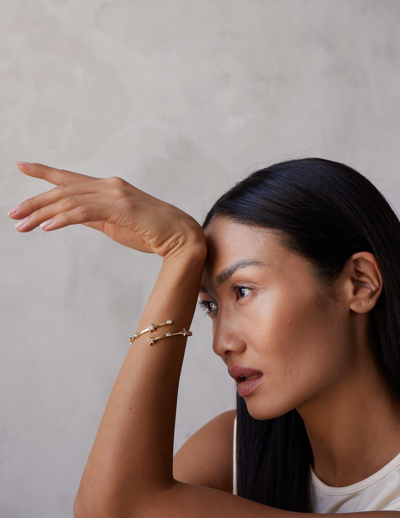 Bracelet étoile et brillant de 4 carats certifié GIA en saphir jaune et diamant blanc en vente 1