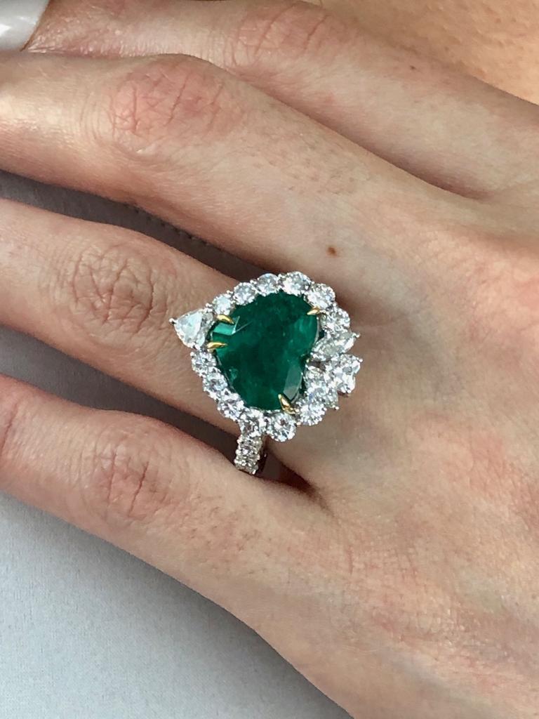 4 carat heart shaped diamond ring