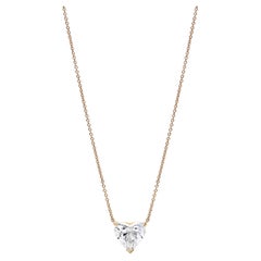 4 Carat Heart Shape Diamond Pendant Necklace GIA Certified N SI2