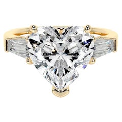 4 Carat Heart Shape Statement Type IIa Brilliant White / D color FL/IF