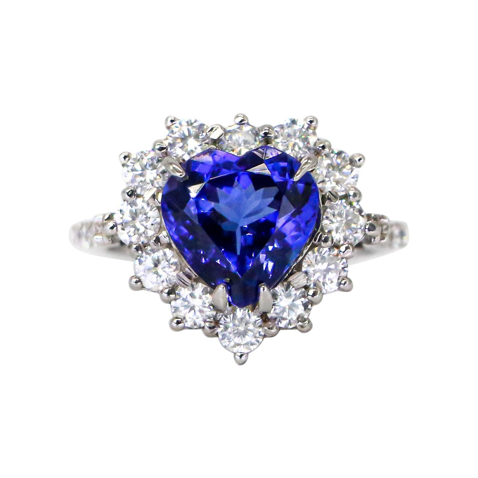 Edwardian Heart Shaped Diamond Ring at 1stDibs