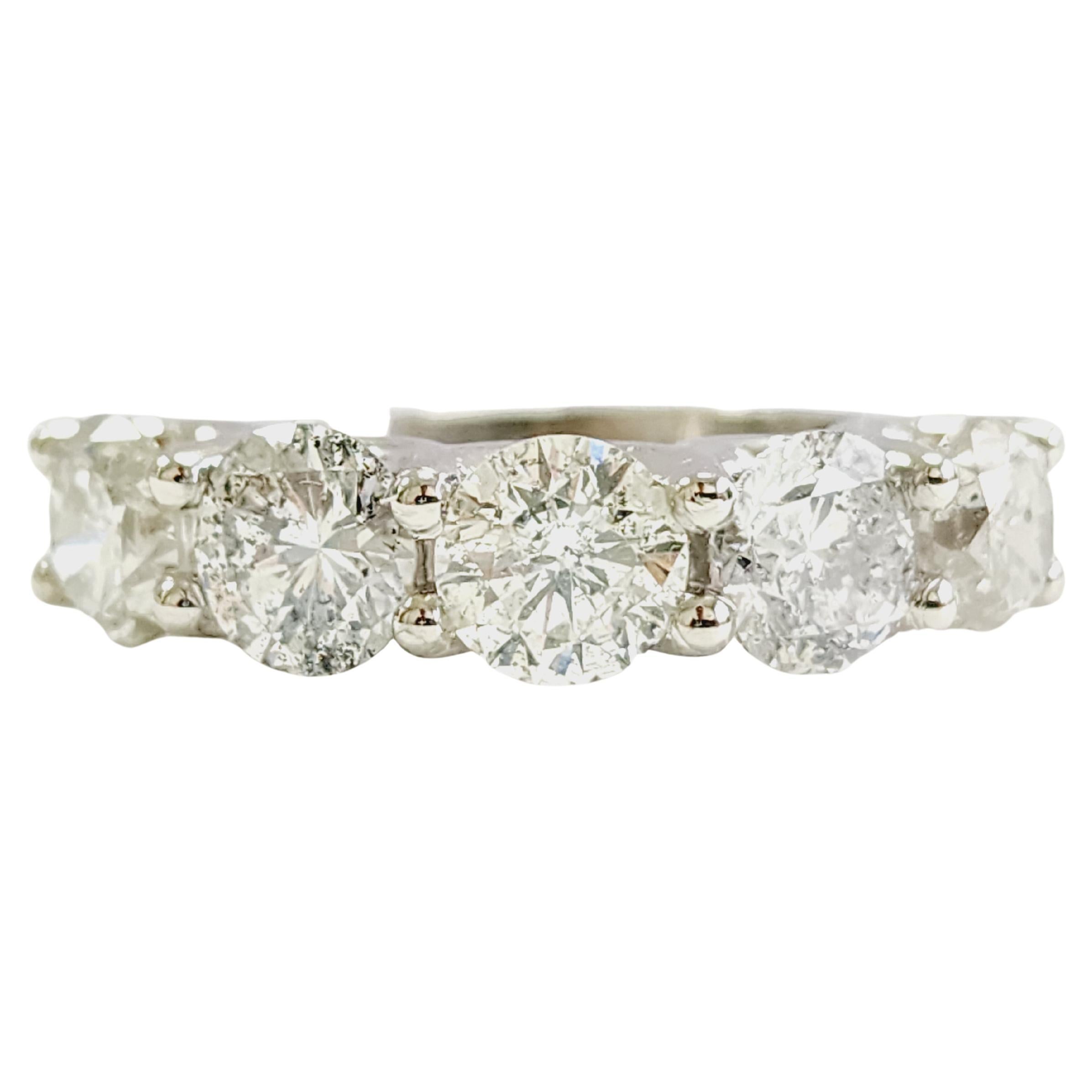 Mini Anillo de Oro Blanco con Diamante Natural de 4 Quilates 14K