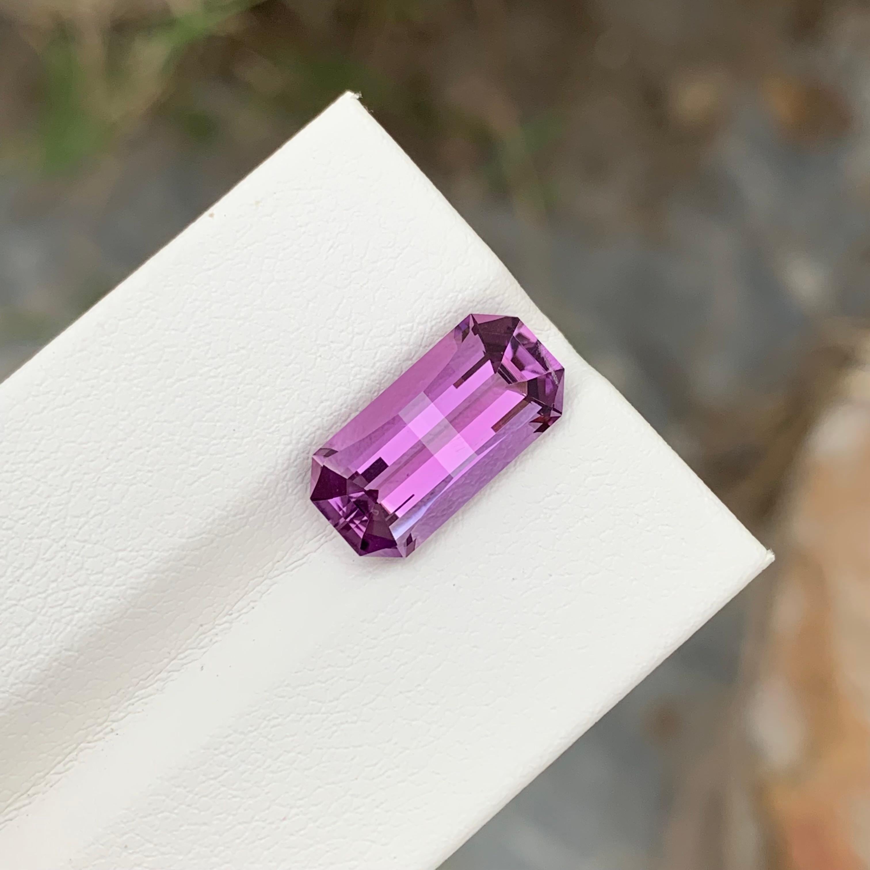 4 Karat natürlicher loser Amethyst Pixel-Schliff Edelstein für Schmuckherstellung im Zustand „Neu“ im Angebot in Peshawar, PK