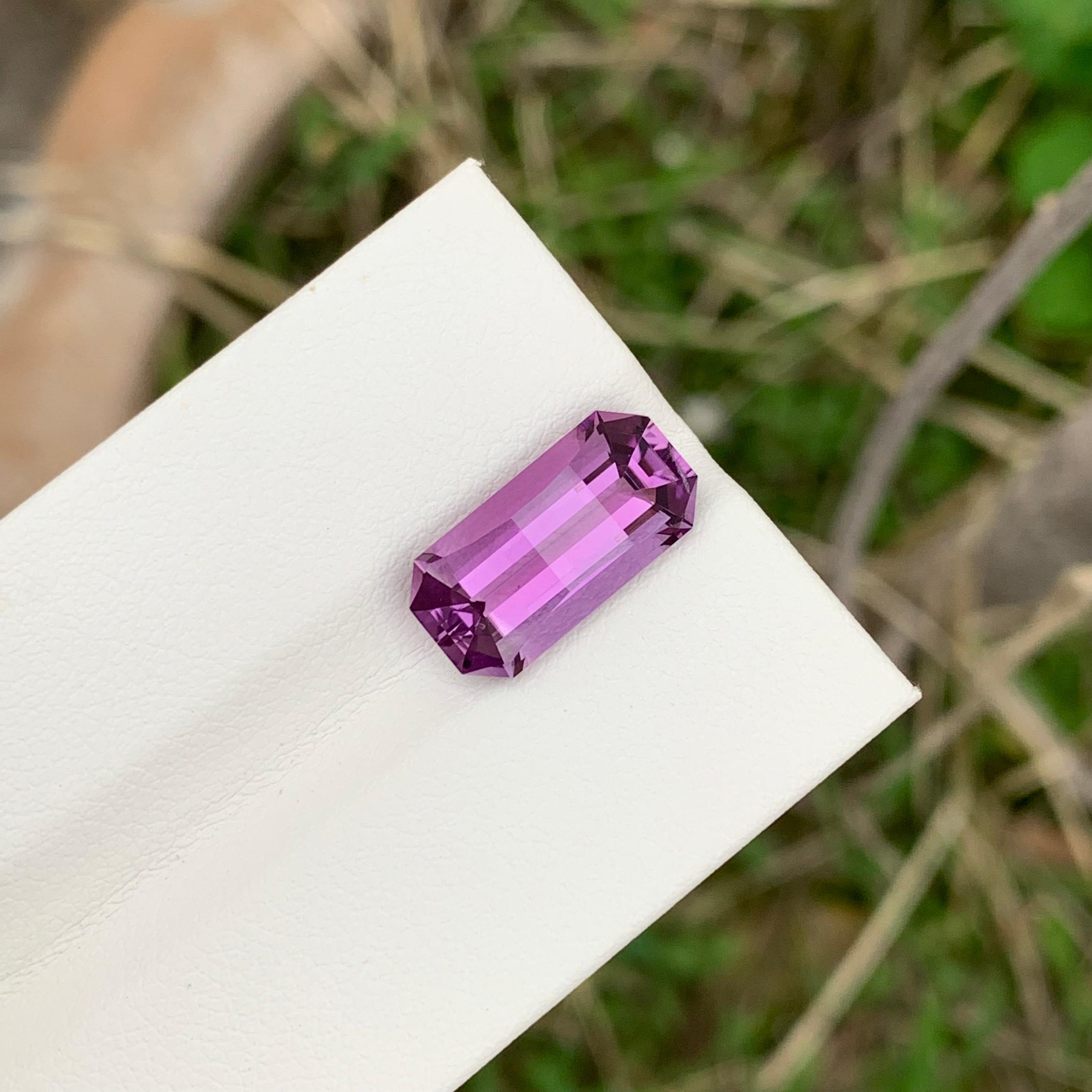 4 Karat natürlicher loser Amethyst Pixel-Schliff Edelstein für Schmuckherstellung im Angebot 3