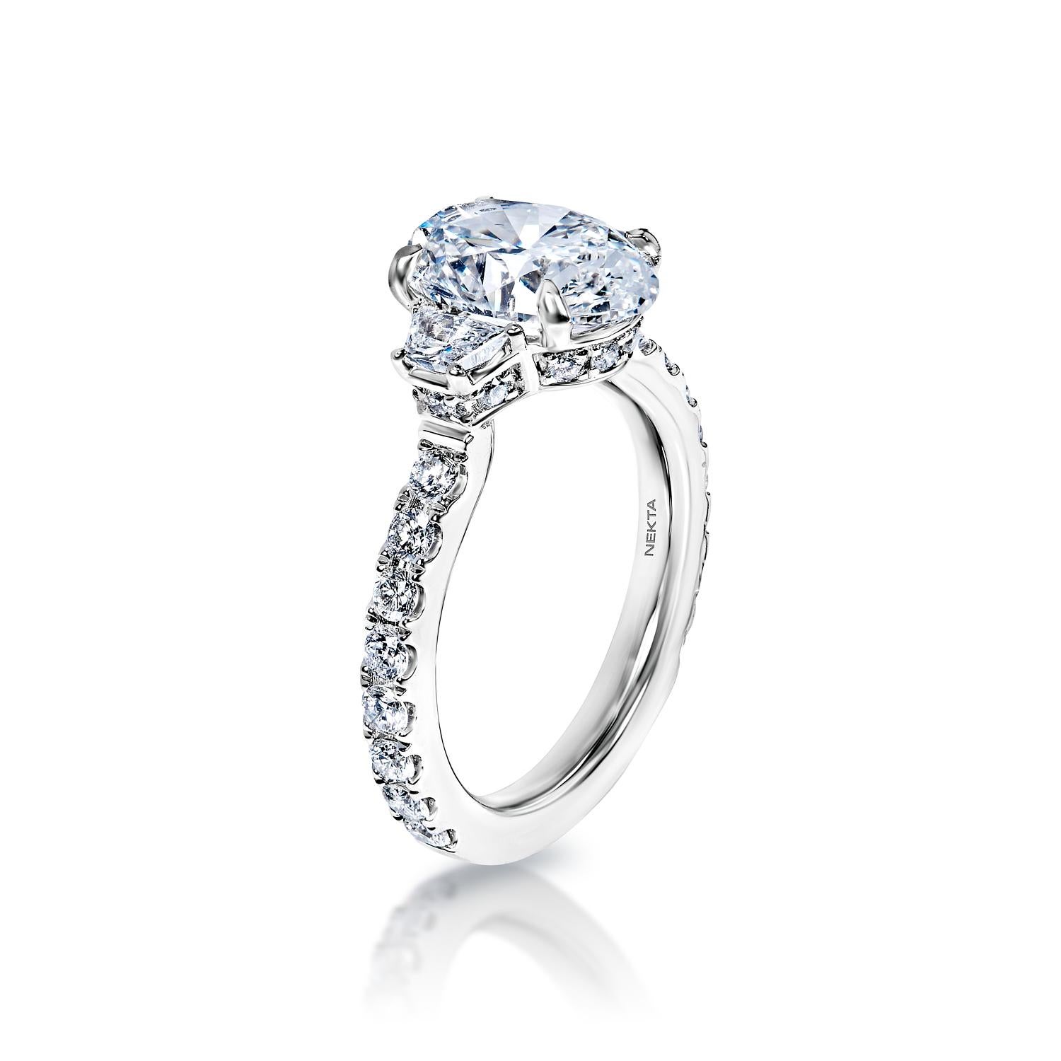 4 carat oval cut diamond ring