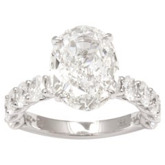 4 carat Oval Diamond Engagement Ring