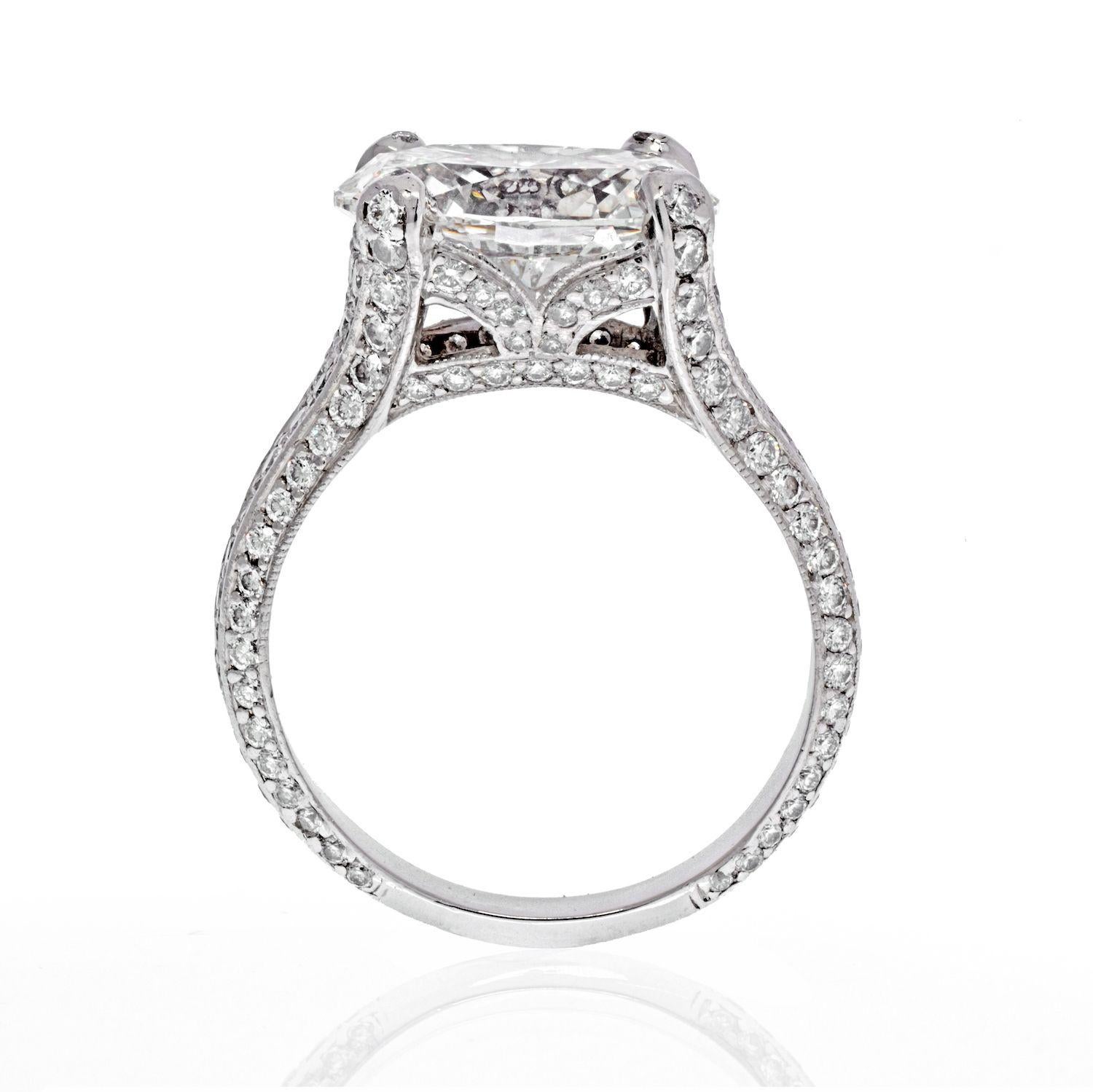 4 carat oval diamond ring