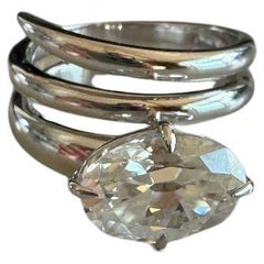 4 Carat Oval Mossanite Cocktail Ring