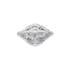4 Carat Oval Statement Brilliant White / G color VVS 14K White Gold