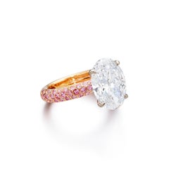 4 Carat Oval Statement Brilliant White VS 14K White Gold Effortless Elegance