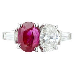 4 Carat Oval Statement Ruby Red 14K Gold Effortless Elegance Modern Classic