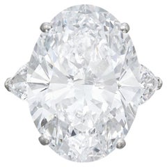 4 Karat Oval Statement Typ IIa Brillantweiß / D Farbe FL/IF  Diamantring