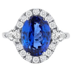 4 Carat Pear Halo Diamond Ring Mixed / Other 18K Gold Everyday Royalty
