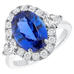 4 Carat Pear Halo Diamond Ring Mixed / Other 18K Gold Everyday Royalty