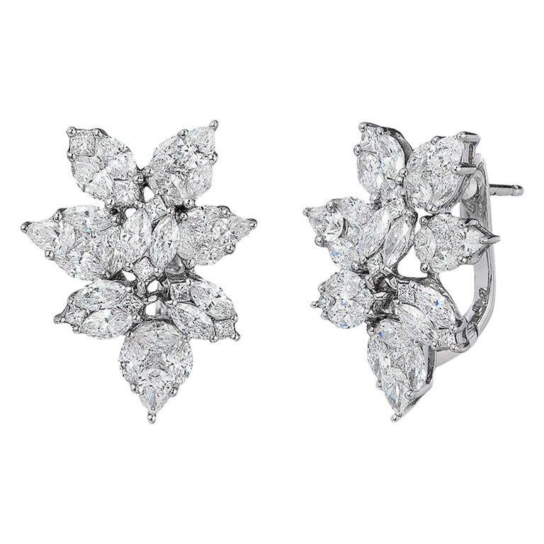 4 Karat birnenförmige Diamant-Ohrringe