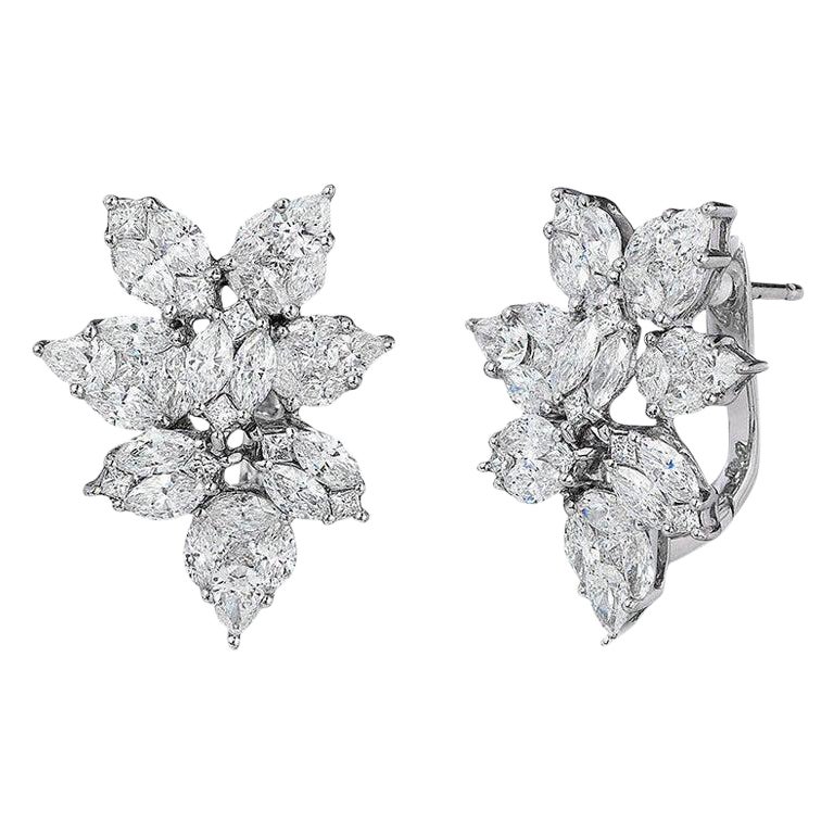 4 Karat birnenförmige Diamant-Ohrringe