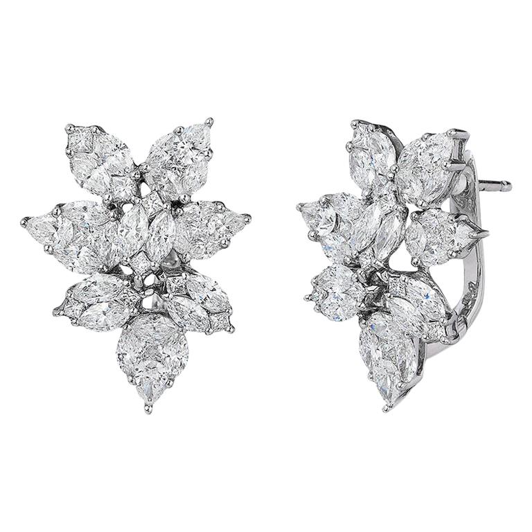 4 Carat Pear Shape Diamond Earrings