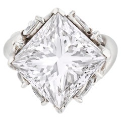 4 Carat Princess Statement Brilliant White / D color VVS  Diamond Ring