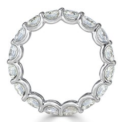 4 Carat Round Brilliant Band Brilliant White 18K Gold Everyday Royalty Heirloom