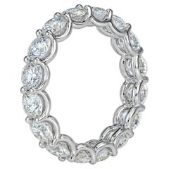 4 Carat Round Brilliant Band Brilliant White 18K Gold Everyday Royalty Heirloom